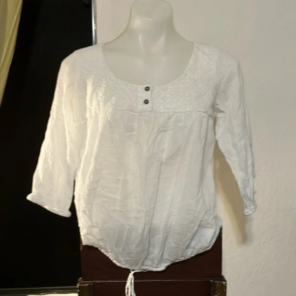 🌈 Nine West Vintage America 100% cotton top drawstring waist size Small - Picture 1 of 8